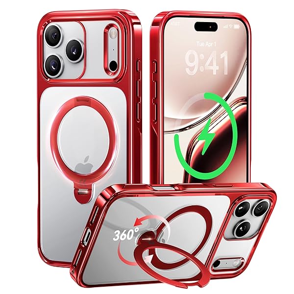 【透き通る御前上等感・定点360°回転させる】 iPhone 17 Pro 用容れもの せつ然たる 耐黄変 横縦柔軟性 角度自在 MagS