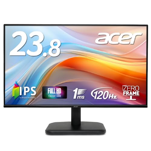 Acer スリムデザイン モニター 本体 75hz 楽天市場】Acer モニター 23.8インチ フルHD 非光沢 IPS 120Hz