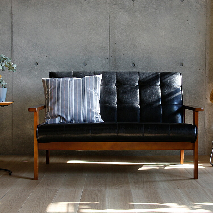 2人掛けソファ★レトロモダン★ヴィンテージ風★北欧風★カリモク風★ブラック 楽天市場】ソファー 二人掛け カリモク風の通販