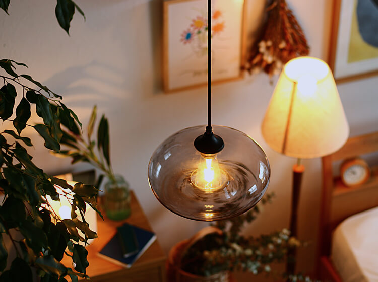 ペンダントライト ffee(フィー) ペンダントライト 天井照明 丸 楕円形 グレーガラス ガラス LED電球 Led モダン ダイニング リビング おしゃれ 寝室 1灯 インテリア・寝具・収納 | antiguaboreal.com
