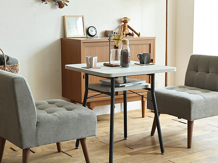 ダイニングテーブル幅65cm mild（ミルド）ストーングレータイプ