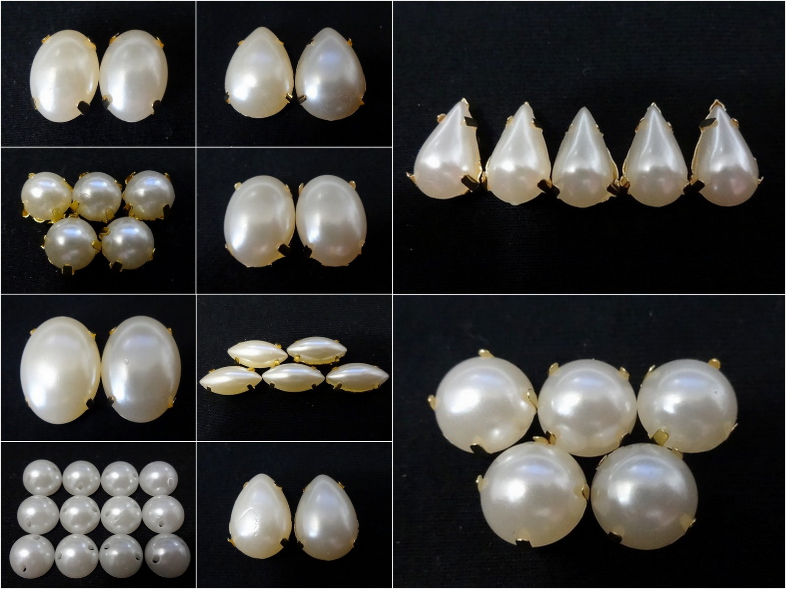 No.3005手芸用パール風ビジュー パーツ_お買い得パック No.3005手芸用パール風ビジュー パーツ_お買い得パック