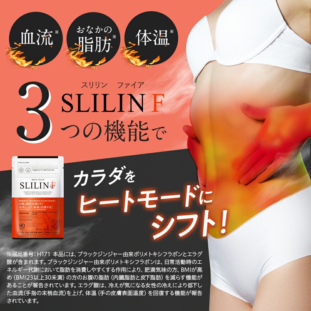 スリリンファイア　90粒 ダイエットサプリ 2袋 楽天市場】スリリン ファイア (2袋) 温活 脂肪燃焼 ダイエット