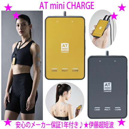[★銀行割引引き換え証使えます♪]★ATmini CHARGE 最新ひな形☆少からずの運動選手に愛用されている身寄り用低活動電位和らげる器 AT-miniの最新ひな形が御出座し★伊藤超短波 定め事品♪☆マイクロカレント 揉み療治器 ITO AT-MINI CHARGE貨物輸送無料