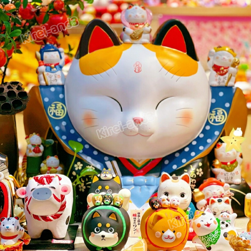 楽天市場】猫 陶器 「座り猫」 染付陶器 藍陶器 インテリア 置物
