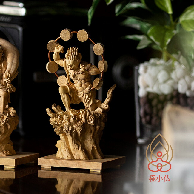 楽天市場】【特典あり】極小仏 風神[風神像 神様 仏像 木製 木彫り