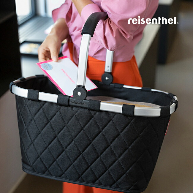 【特典あり】reisenthel ライゼンタール キャリーバッグ ロンバス ブラック [買いものかご おしゃれ 買い物カゴ 折りたたみ 買い物籠 車移動 荷物 ピクニック 買い物 エコバッグ スーパーマーケット スーパー お買いもの 車内 車 収納カゴ]
