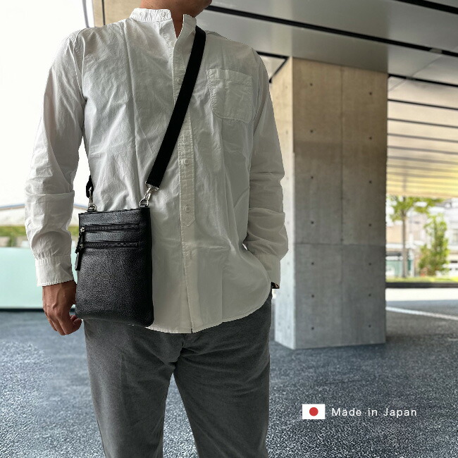SADDLE サドル 牛革 薄マチショルダーバッグ 16478 [ショルダーポーチ メンズ ショルダーバッグ 斜めがけバッグ 小さめ 革 50代 斜めがけ かっこいい ブランド 縦型 本革 斜め掛けバッグ 斜め掛けショルダーバッグ]