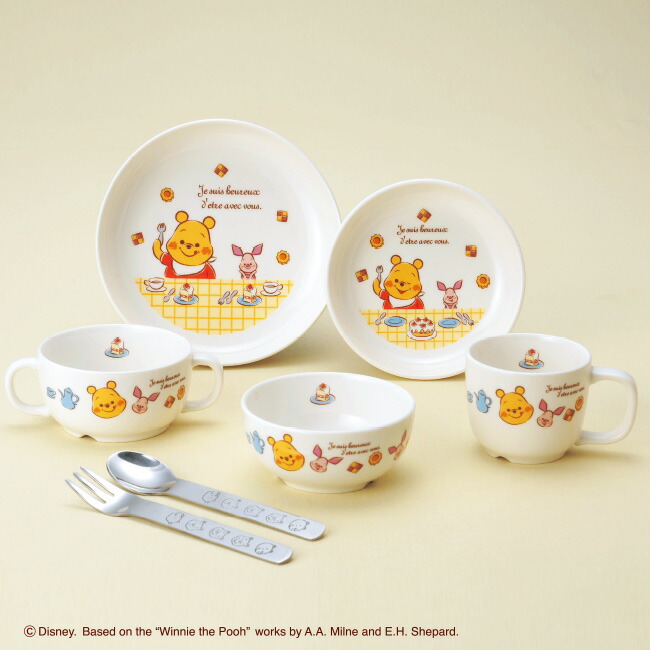 楽天市場 ディズニー くまのプーさん 強化磁器ギフトセット キャラクターの食器セット かわいい磁器の食器 子供 用の茶碗やマグにステンレスのスプーンとフォークが入っておすすめ キレイスポット