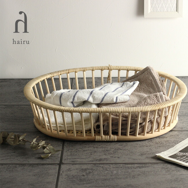 楽天市場】【特典あり】ツルヤ商店 籐バスケット maru S[籐 ラタン