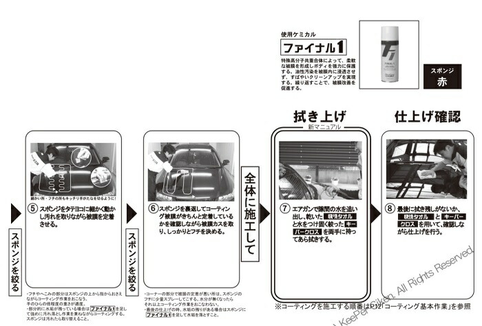楽天市場 送料無料 ファイナル1 １本 赤スポンジ２個 正規品 シリコン系ポリマー 水垢取り 撥水 ツヤ出し Keeper技研 キーパーラボ 快洗隊 業務用 プロ使用 キレイ好き 楽天市場店