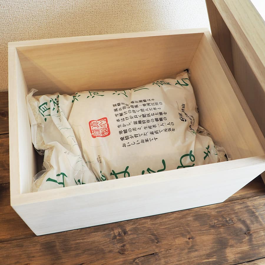 楽天市場 桐箱 米櫃 米びつ ライスストッカー 日本製 あり組 10kg 母の日 父の日 福山ブランド 曙工芸 桐箱屋さん