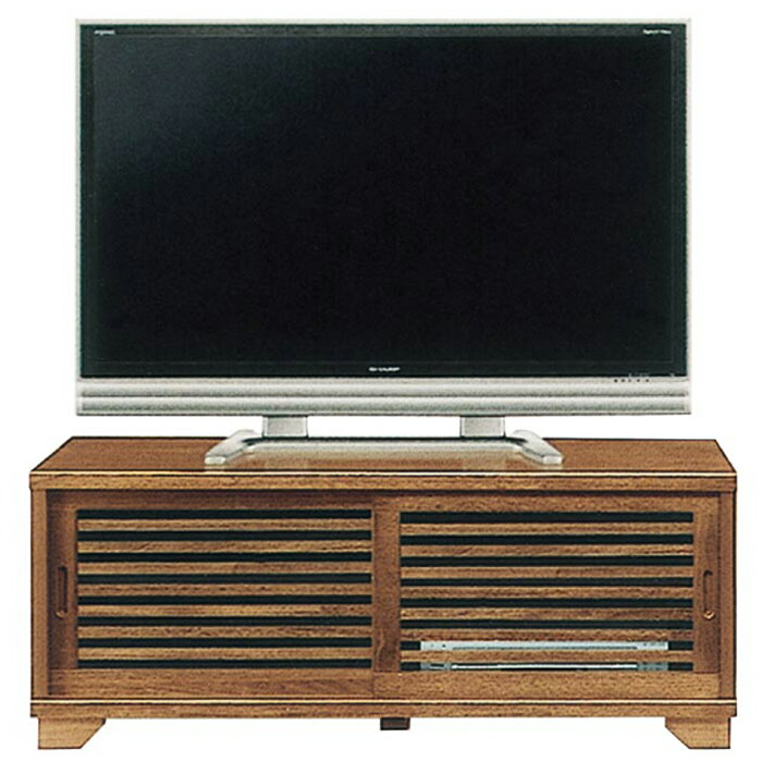 テレビ台 完成品 幅120cm ローボード 和モダン 桐無垢 TV台 木製 格子 ガラス 引き戸 桐材 リビングラック ライトブラウン 日本製