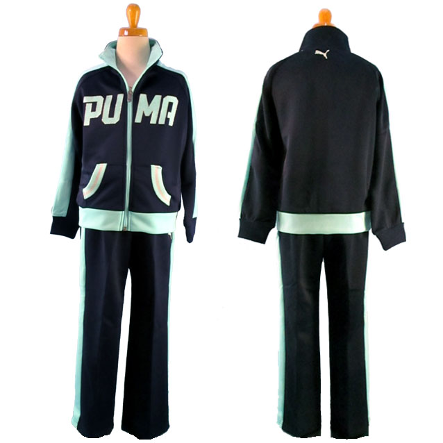 【送料無料】プーマ PUMA ☆子供用ジャージ上下セット(2点セット/トレーニングスーツ/ジャケット/パンツ/ロゴ/セットアップ/トレーニングウェア/スポーツ/部活動/運動会