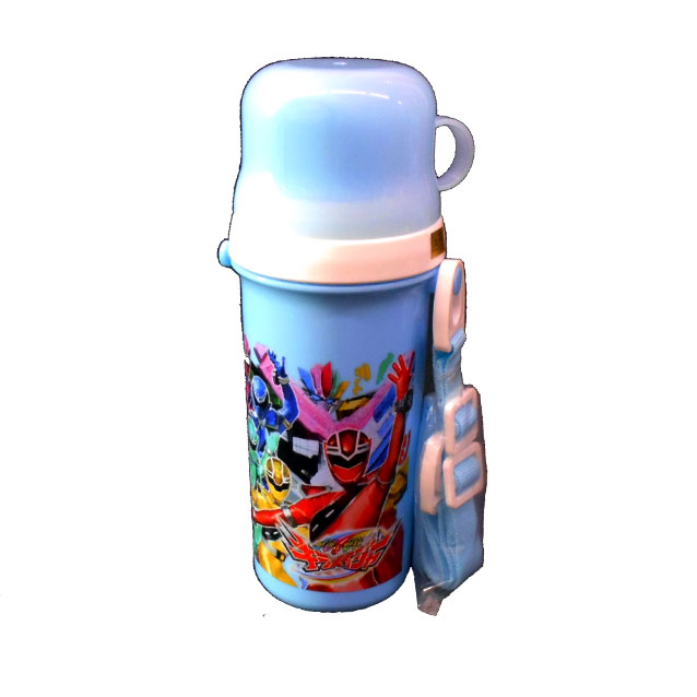 魔進戦隊キラメイジャー★コップ付直のみプラボトル/コップ＆ダイレクト/スポーツボトル/水筒/開閉プッシュ式/ショルダーベルト付/ランチグッズ◇日本製◇画像