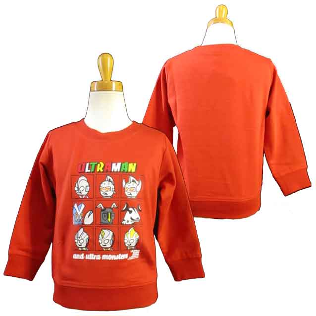 ウルトラマンブレーザー ウルトラヒーローズ★トレーナー 裏毛 ボーイズ スエット 男の子 子供 キッズ チャコール ブラック 110cm/120cm130cm◇バンダイ◇画像