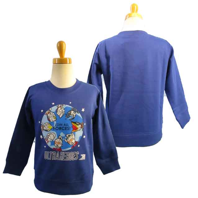 ウルトラマンブレーザー ウルトラヒーローズ★トレーナー 裏毛 ボーイズ スエット 男の子 子供 キッズ チャコール ブラック 110cm/120cm130cm◇バンダイ◇画像