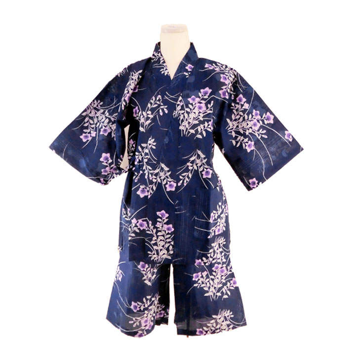 Kirinya Webshop Lady S Woman Fancy Weaving 甚平 浴衣柄甚平 和花柄甚平 Home Wear House Coat Festival Event M L Rakuten Global Market