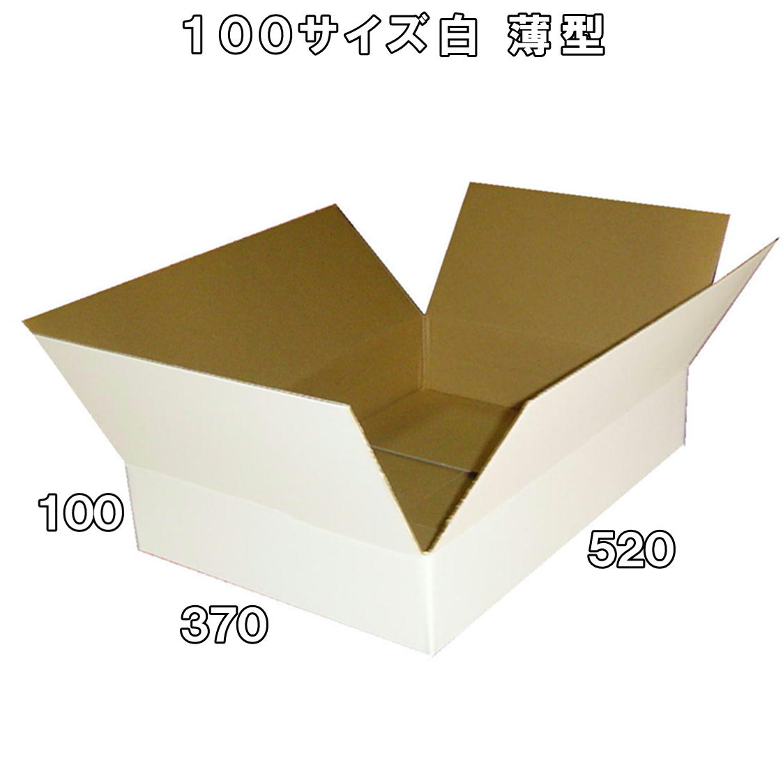 楽天市場】白 ダンボール 段ボール 100サイズ B3 20枚 (便利線入
