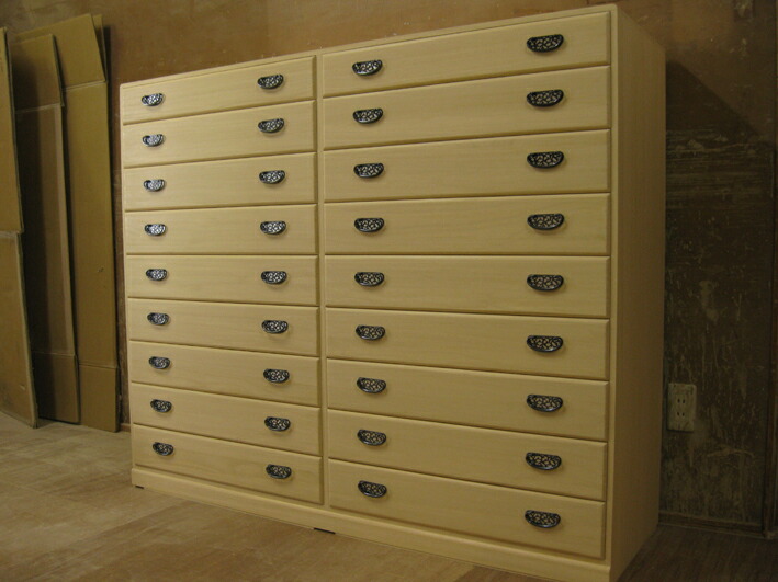 楽天市場】桐たんす桐たんすモダンシンプル収納帯2段重ね 総桐帯箪笥