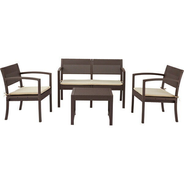 東谷 Light Furniture ガーデンリビング4点セット ODS-104|エクステリアのプロショップ キロ