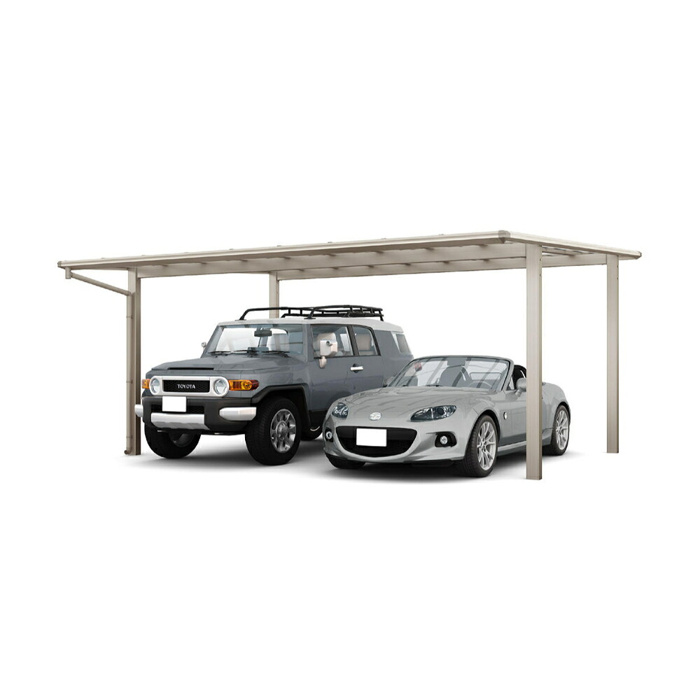 LIXIL リクシル フーゴF 2台用 基本 60-50型 標準柱 H22 ポリカーボネート屋根材使用 『 カーポート 2台 本体のみ 駐車場 屋根 外構 エクステリア DIY 』 228,490円