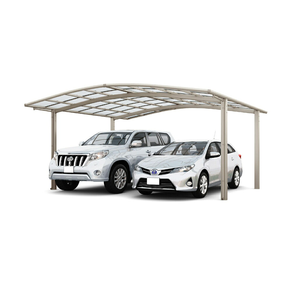 LIXIL リクシル フーゴR 2台用 基本 60-57型 標準柱 H22 ポリカーボネート屋根材使用 『 カーポート 2台 本体のみ 駐車場 屋根 外構 エクステリア DIY 』