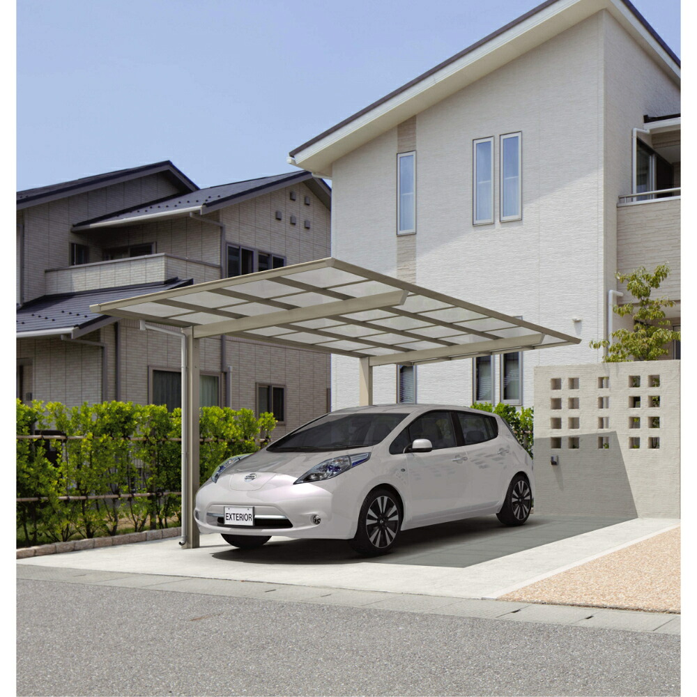 【商品のみ】 三協アルミ セルフィ 基本 1台用 柱3本 5833 H22 ポリカーボネート板 『 カーポート 1台 本体のみ 駐車場 屋根 外構 エクステリア DIY 』