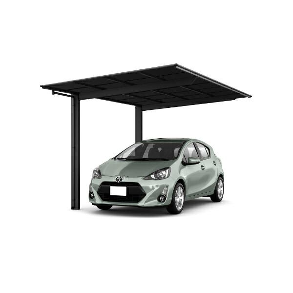 LIXIL リクシル ネスカF 1台用 根本規範 30-57型 判定基準柱 H22 ポリカーボネート大屋根当てはめる 黒いことつや消し 『 鉄道車両界面 1台 本体のみ パーキング場 大屋根 外構 エクステリア DIY 』 軽銀色