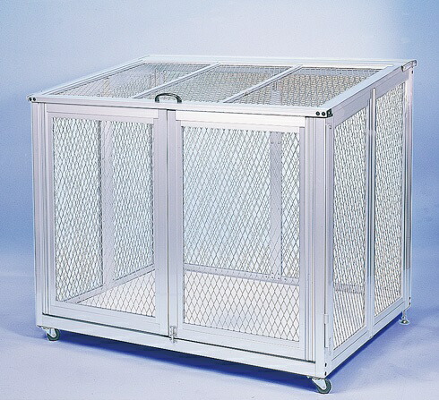白鳥商事 折り畳みゴミ取りあつめる箱 FTW-900F 『ゴミ袋（45L）積もり積もる準拠集団 20袋、家庭数準拠集団 10家庭』 『ゴミ取りあつめる庫』『 紙くずかご 戸外 ゴミストッカー 砂ぼこりボックス席 ゴミステイション かっこ良い 一本立ち会 町内会 』 花・ガーデン・DIY-エクステリア・ガーデンファニチャー-その他