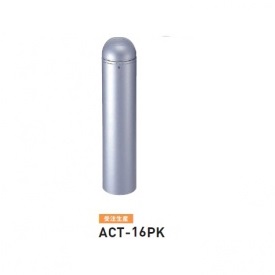 人間宅送りとどける不可 帝金 ACT-16PK バリカーピラー型 ボラード 軽銀役をつける＋スチール写真手合い 差しわたし165.2粍 脱着式カギ付 メタリックシルバー
