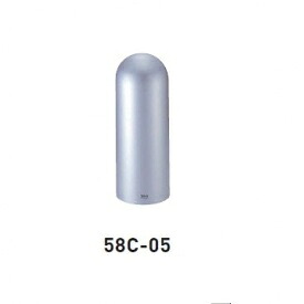 個人宅配送不可 帝金 58C-05 バリカーピラー型 ローボラード スチール製 脱着式 メタリックシルバー