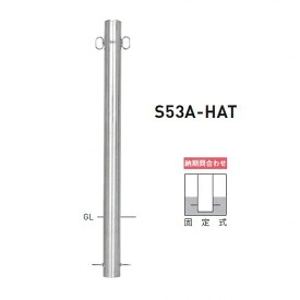 個人宅配送不可 帝金 S53A-HAT のぼり用ポール のぼり設置タイプ 直径76.3mm 固定式