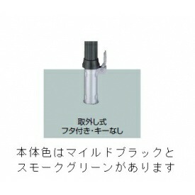 リクシル 空白文字かばい立て（車止め） LNH44 G型 取りはらい式 フタ付き添い人・仄めかしなし スモークグリーン カーゲート-花・ガーデン・DIY
