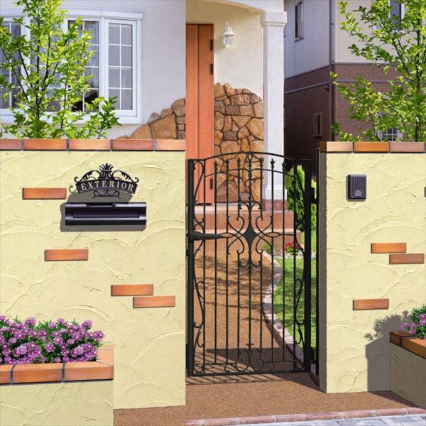 送料無料 デザイン性の高いアルミ鋳物門扉シリーズ 0612 エクステリアのプロショップ キロ 門扉 三協アルミ 門扉 キャスリート 6型 片開きセット 門柱タイプ 三協アルミ