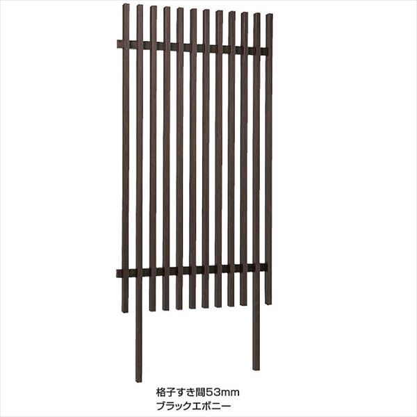 タカショー エバーアートフェンス 千本格子足付ユニット30&times;50(格子すき間53mm) W1000&times;H2400　基本型 ラッピングカラー｜エクステリアのプロショップ　キロ