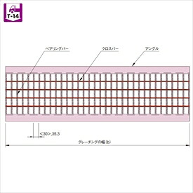 中部コーポレーション 竪どい用 U字溝用溝蓋 当て嵌める掛け目T-14 VG5U 50-40