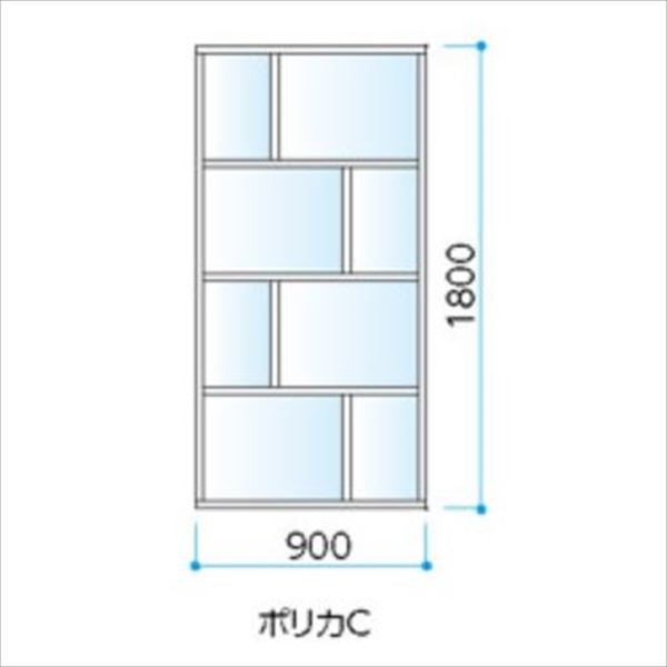 タカショー エバースクリーン ポリカCタイプ W900×H1800 アルミカラー ※受注生産品