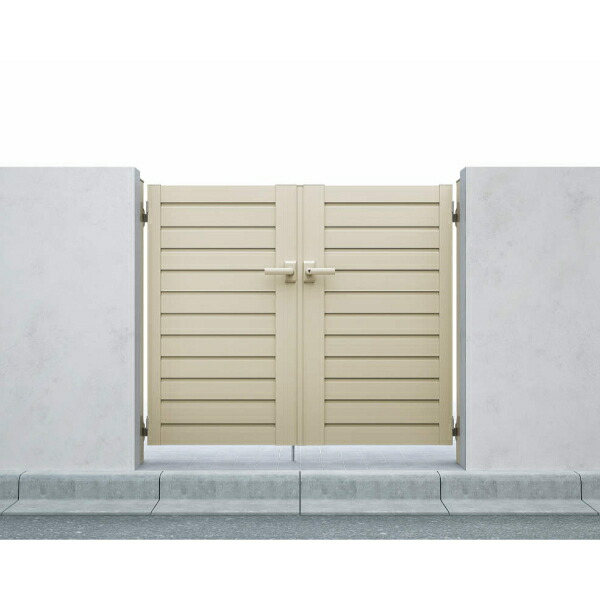 送料無料 横目隠しデザイン エクステリアのプロショップキロykkap シンプレオ門扉5型両開き門柱仕様09 r Hme 5 ベーシックを極めたシンプルなデザインが幅広い住宅スタイルにマッチ 門扉 Ykkap