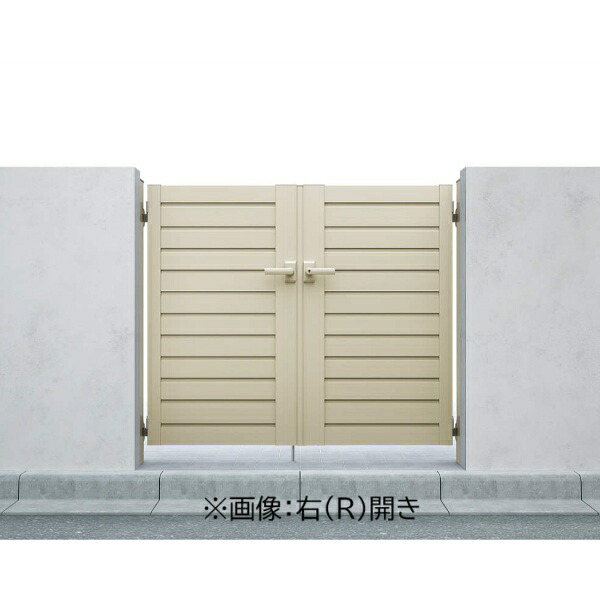 【送料無料】YKKAP シンプレオ門扉YM1型 両開き 門柱仕様 10-18L HME-V-YM1 『横目隠しデザイン』『ゲート 部材 ガーデン 住宅 境界 入口 塀 壁 diy おしゃれ 形材 門扉』