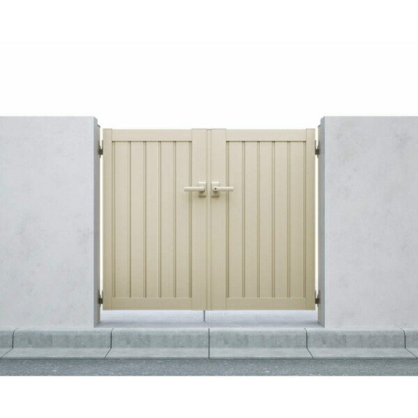 送料無料 エクステリア ガーデンファニチャー Ykkap 玄関 門用エクステリア たて目隠しデザイン エクステリアのプロショップ キロ ベーシックを極めたシンプルなデザインが幅広い住宅スタイルにマッチ Ykkap シンプレオ門扉6型 両開き 門柱仕様 09 16r Hme 6