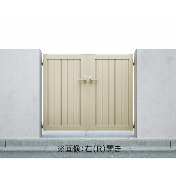 【送料無料】YKKAP シンプレオ門扉TM1型 両開き 門柱仕様 09-20L HME-V-TM1 『たて目隠しデザイン』『ゲート 部材 ガーデン 住宅 境界 入口 塀 壁 diy おしゃれ 形材 門扉』