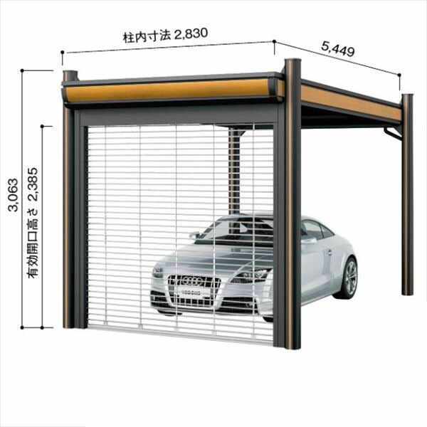 ヨドコウ ヨドカーポ Psパワード パイプシャッター付 積雪強度1500n 2 積雪75cm 1台用 追加棟 Kdag 3054ps Hostalbuenosaires Cat