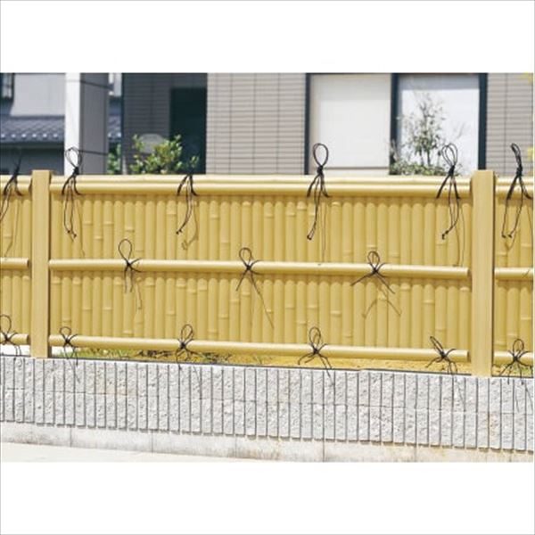 三協アルミ 樹脂竹垣 紗更 「建仁寺垣」 ブロック施工タイプ(間仕切支柱タイプ) フェンス本体 (1枚) 2006 竹柄（TG）