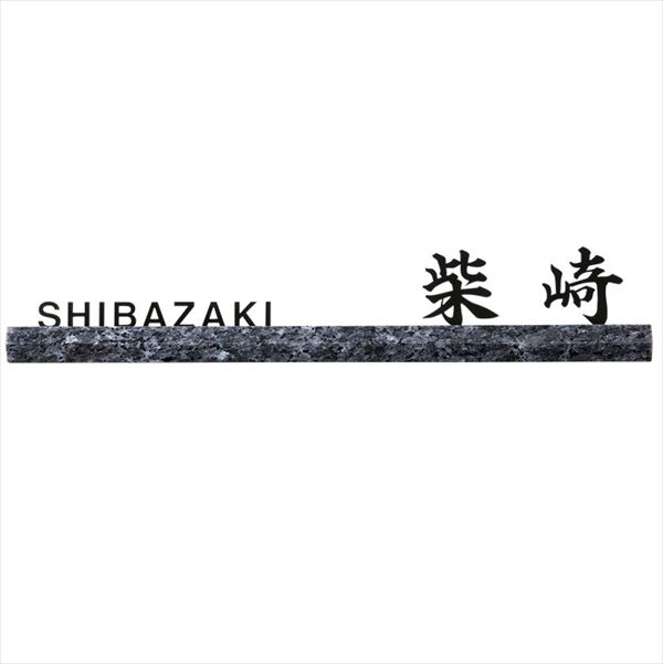 福彫 スタイリッシュライン ブルーパール＆ステンレス切文字 DK-205K『表札 サイン 戸建』