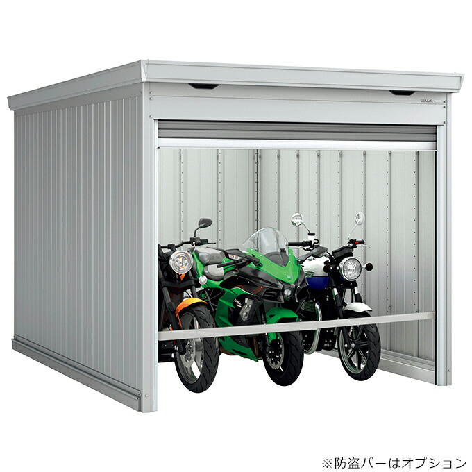 『関東・東海エリア限定』【関東・東海地方限定配送】【送料無料】イナバ物置 FM／バイク保管庫 FM-2635HD ハイルーフ 一般型 土間タイプ『 車庫 ガレージ 倉庫 バイク置き場 バイク収納 シャッター バイクガレージ diy キット 自転車 バイク