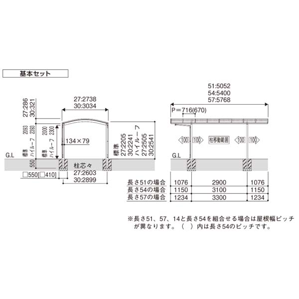 全国配送 Ykkap アリュースワンz 基本セット 57 27 標準柱 H 熱線遮断ポリカーボネート板 カーポート 駐車場 屋根 Diy 1台用 Liceochiloe Cl