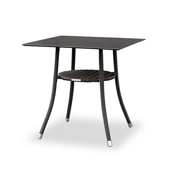 かじ新 RAUCORD AMALFI ウッドグレインテーブル 700×700 『 ガーデンファニチャー 屋外家具 アウトドア家具 テーブル ガーデンテーブル カフェテーブル ベランダ ガーデン 庭 屋外 ウッドデッキ カフェ ラタン 』 ダークブラウン 43,890円