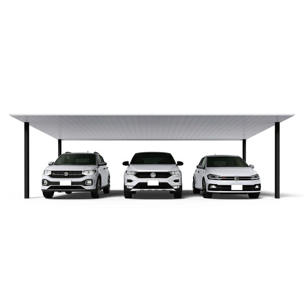 【キャンペーン対象商品】【商品のみ】カーポート 3台用 YKK YKKAP PLAIN ROOF プレーンルーフ 600タイプ 単体セット 58-80 H22『 YKKAP カーポート 車庫 ガレージ 駐車場 屋根 3台用 アルミ屋根 おしゃれ 』 アル