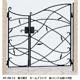 【送料無料】YKKAP シャローネシリーズ トラディシオン門扉10型 04・07-12 門柱・親子開きセット『ゲート 部材 ガーデン 住宅 境界 入口 塀 壁 diy おしゃれ 鋳物 洋風 門扉』|エクステリアのプロショップ キロ